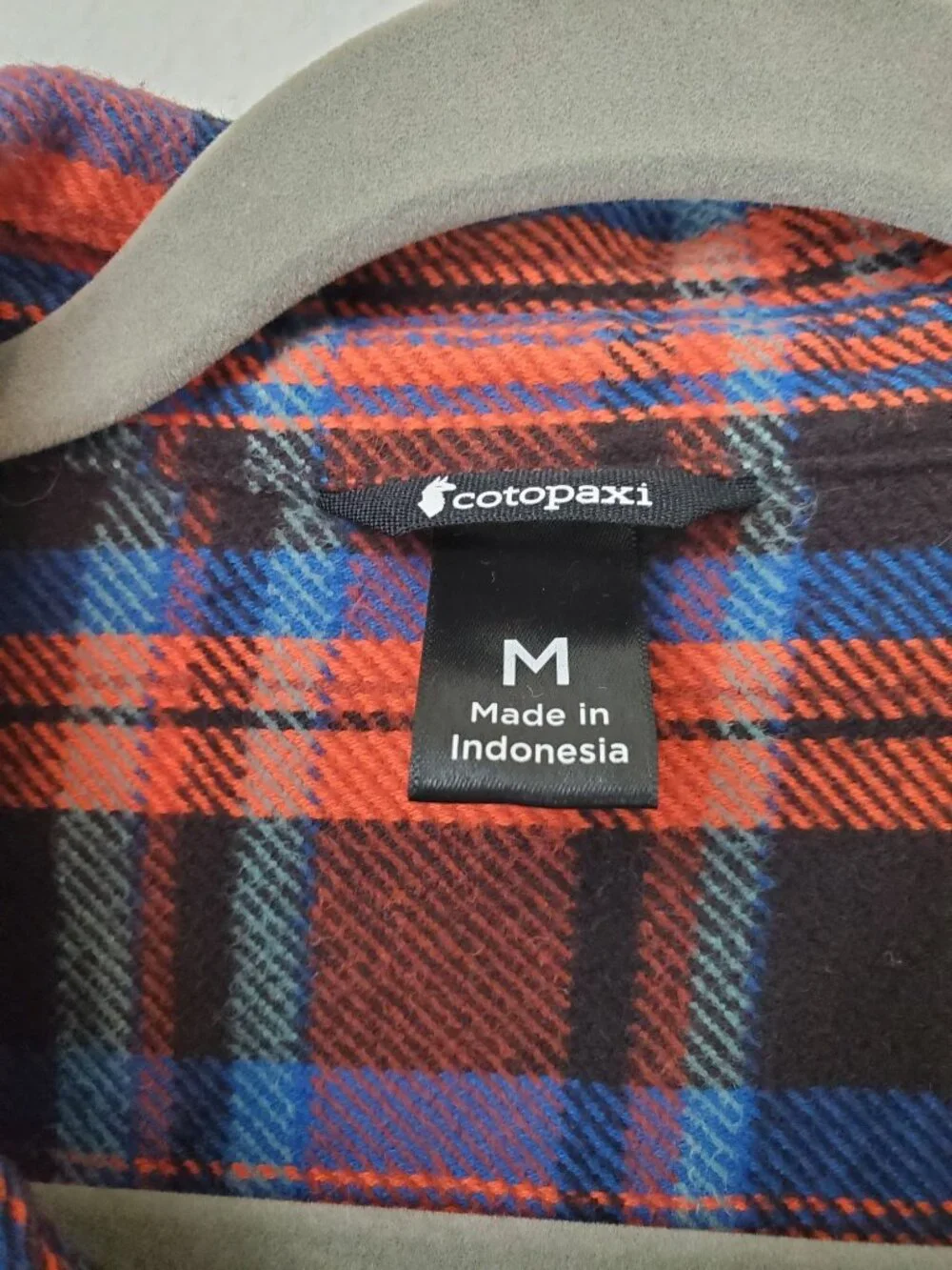 Cotopaxi men's Mero Organic flannel shirt in Cavern Plaid